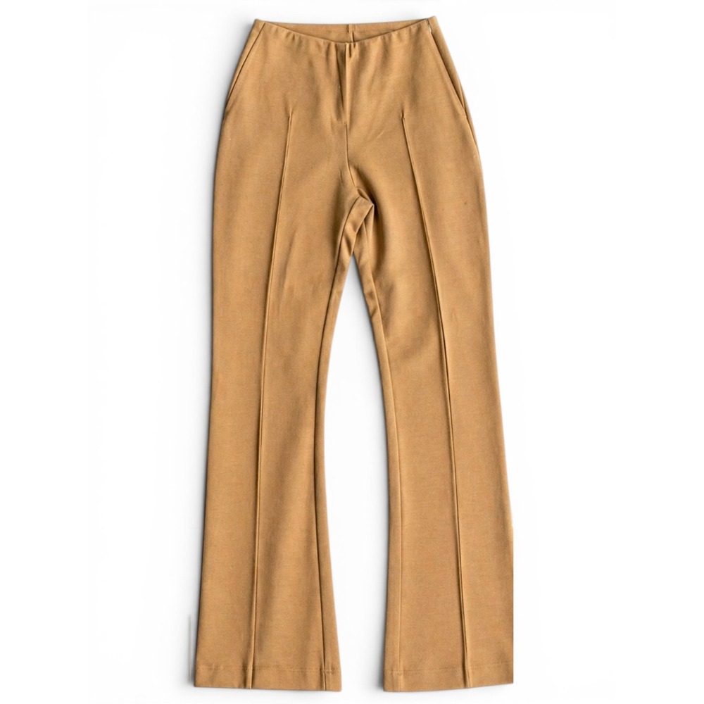 Everlane The Dream Kick Flare Knit Pants Womens M Tan Flare
